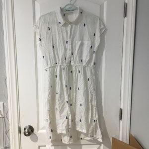 Zara Vacation Pineapple Pattern Dress